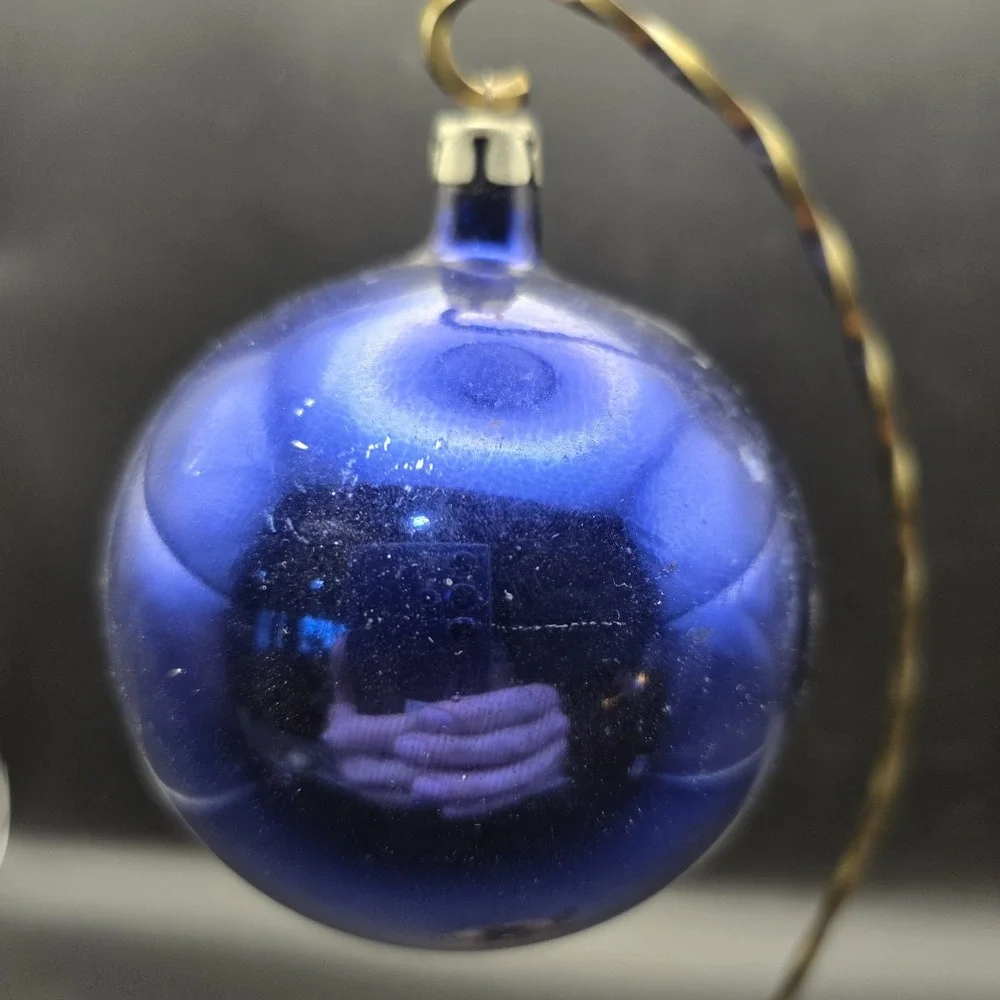 Mixed Lot Of 6 Large Vintage Glass Ornaments‎ 3.5